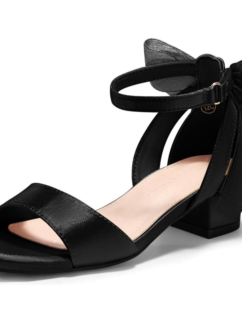 Girls Dress Shoes Sandals Chunky Low Heels Bow Ankle Strap Flower Girl Wedding P